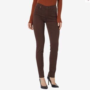 AG Adriano Goldschmied Brown The Prima Cigarette Leg Skinny Jeans